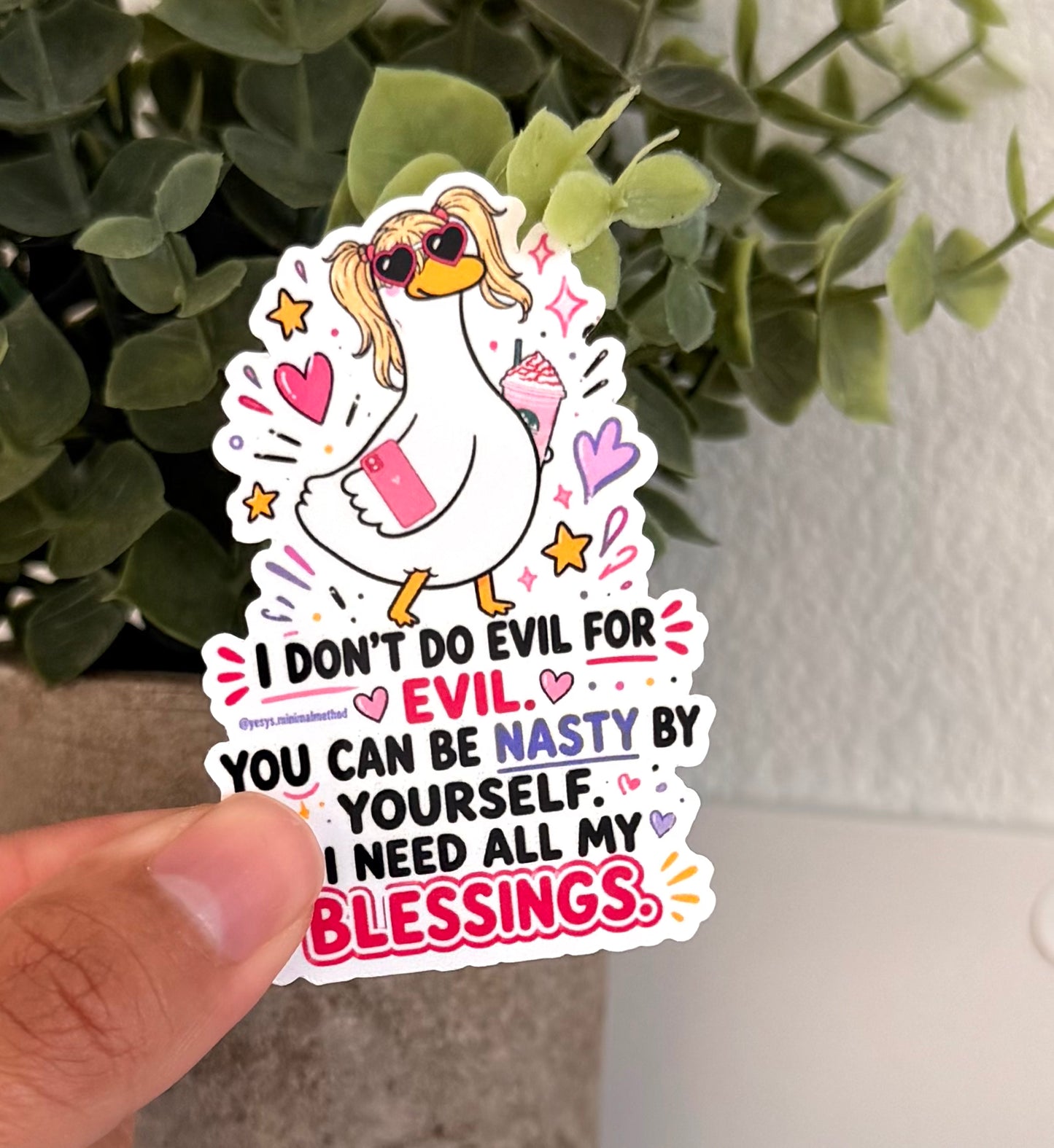 I Don't Do Evil Sticker 2.7" Glossy Vinyl