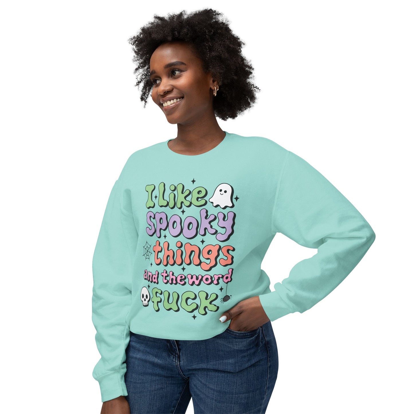 Women's Crewneck "I Like Spooky Things"