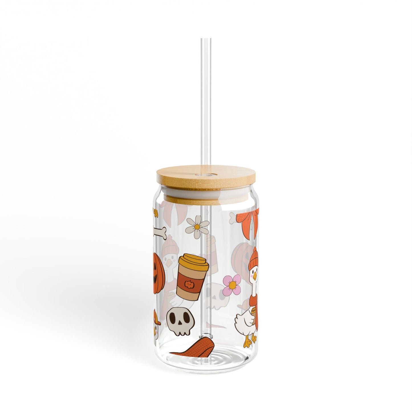 Fall Silly Goose  Glass Tumblr 16 oz