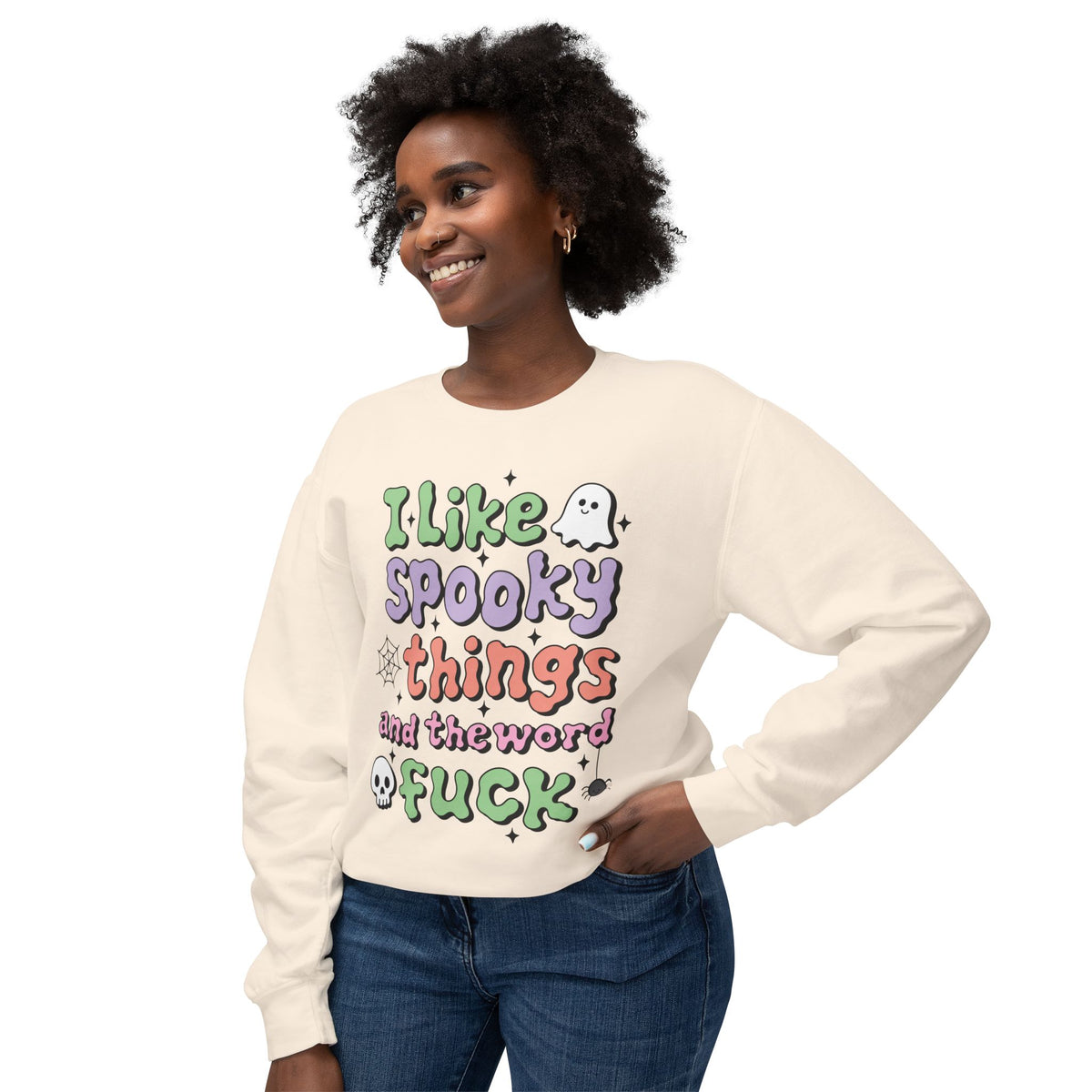 Women's Crewneck "I Like Spooky Things"