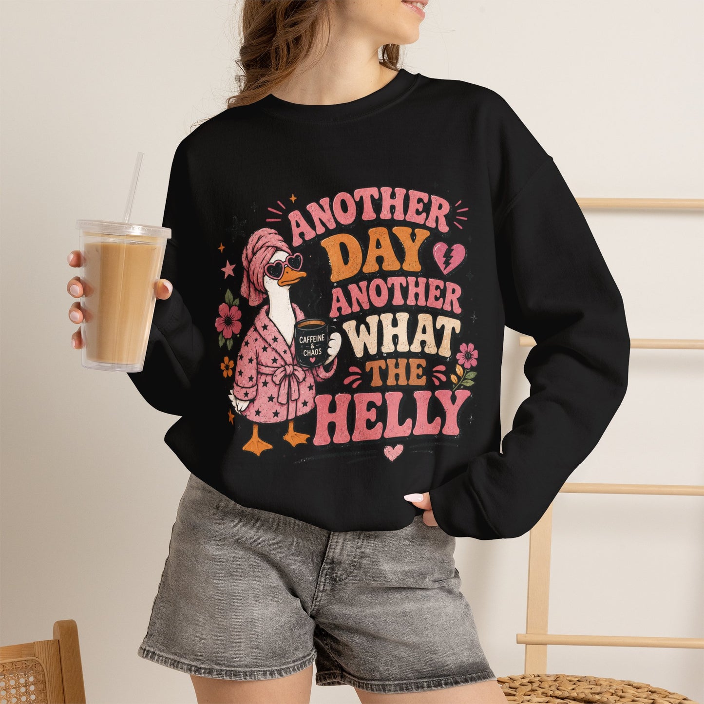 Women's Another Day Another What The Helly Crewneck Sweatshirt