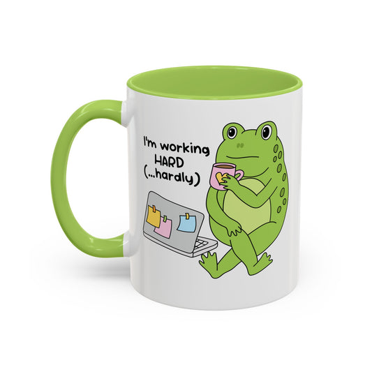 I'm working hard mug