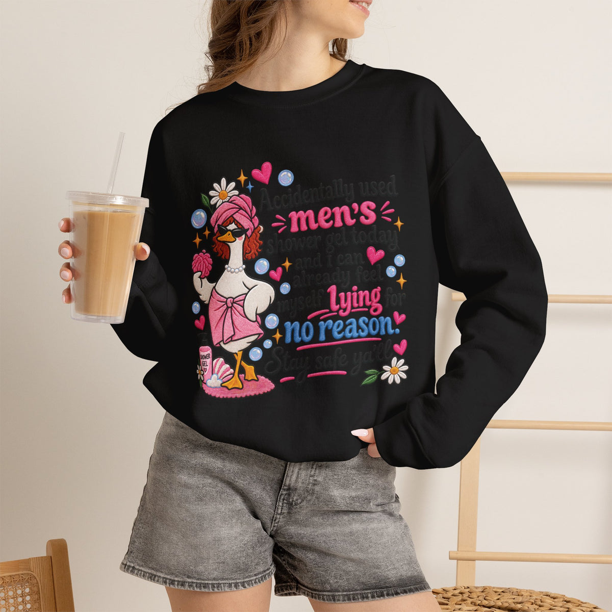 "Accidentally Used Men's Shower Gel" Crewneck