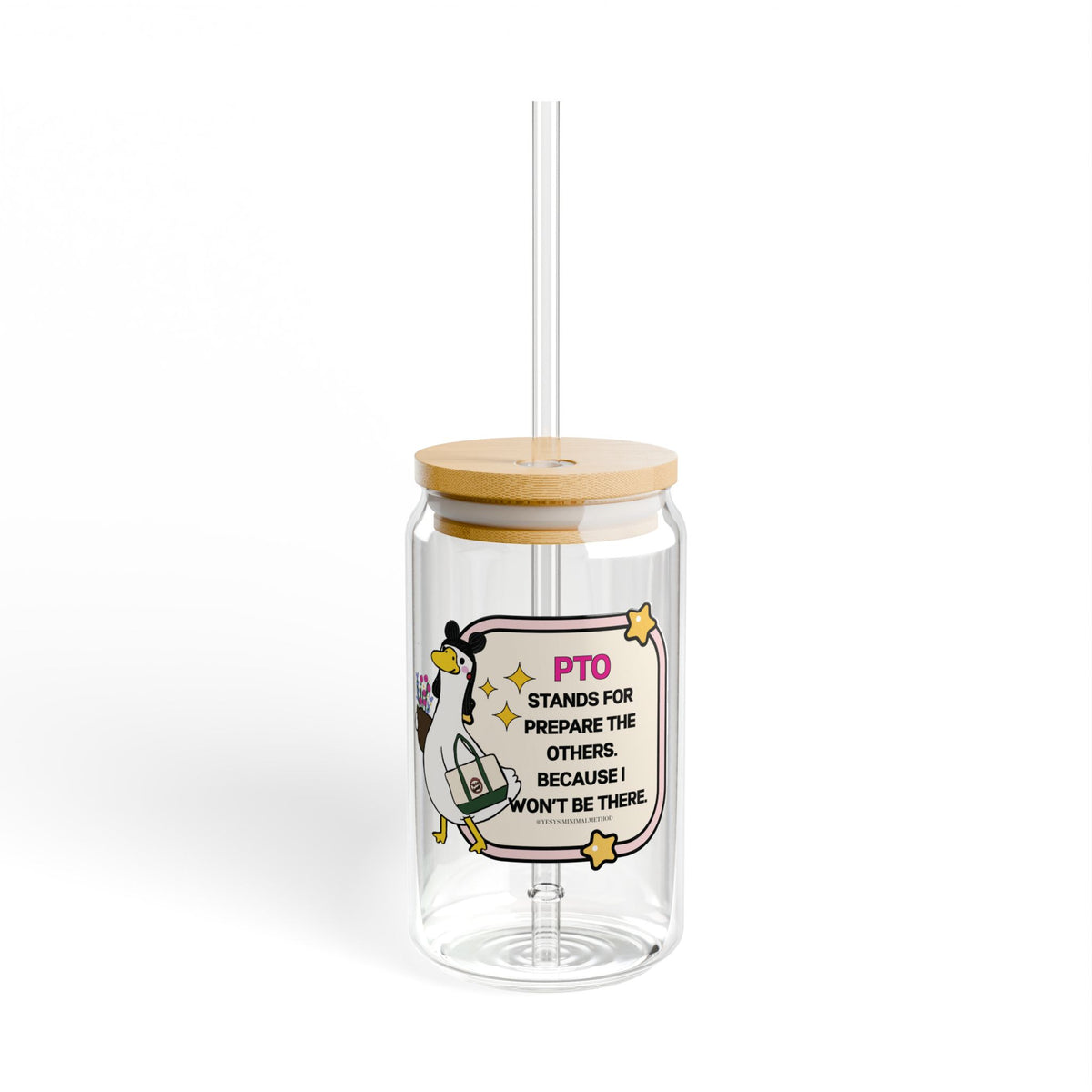 PTO Stands For Prepare The Others Glass Tubmblr 16 oz