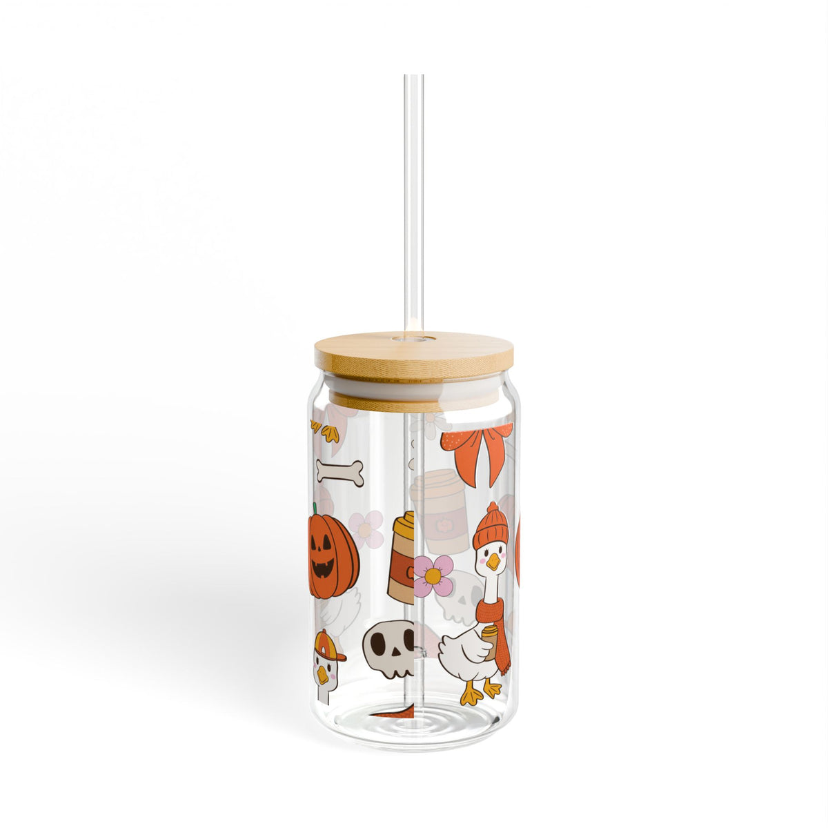 Fall Silly Goose  Glass Tumblr 16 oz