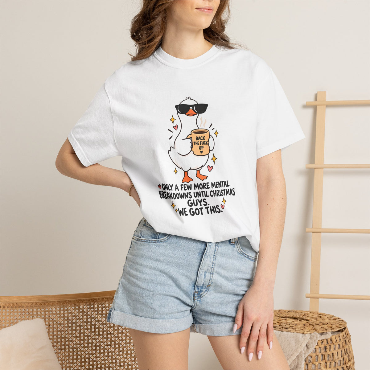 Christmas Stress Duck T-Shirt – "Only a Few More Mental Breakdowns Until Christmas Guys We Got This"