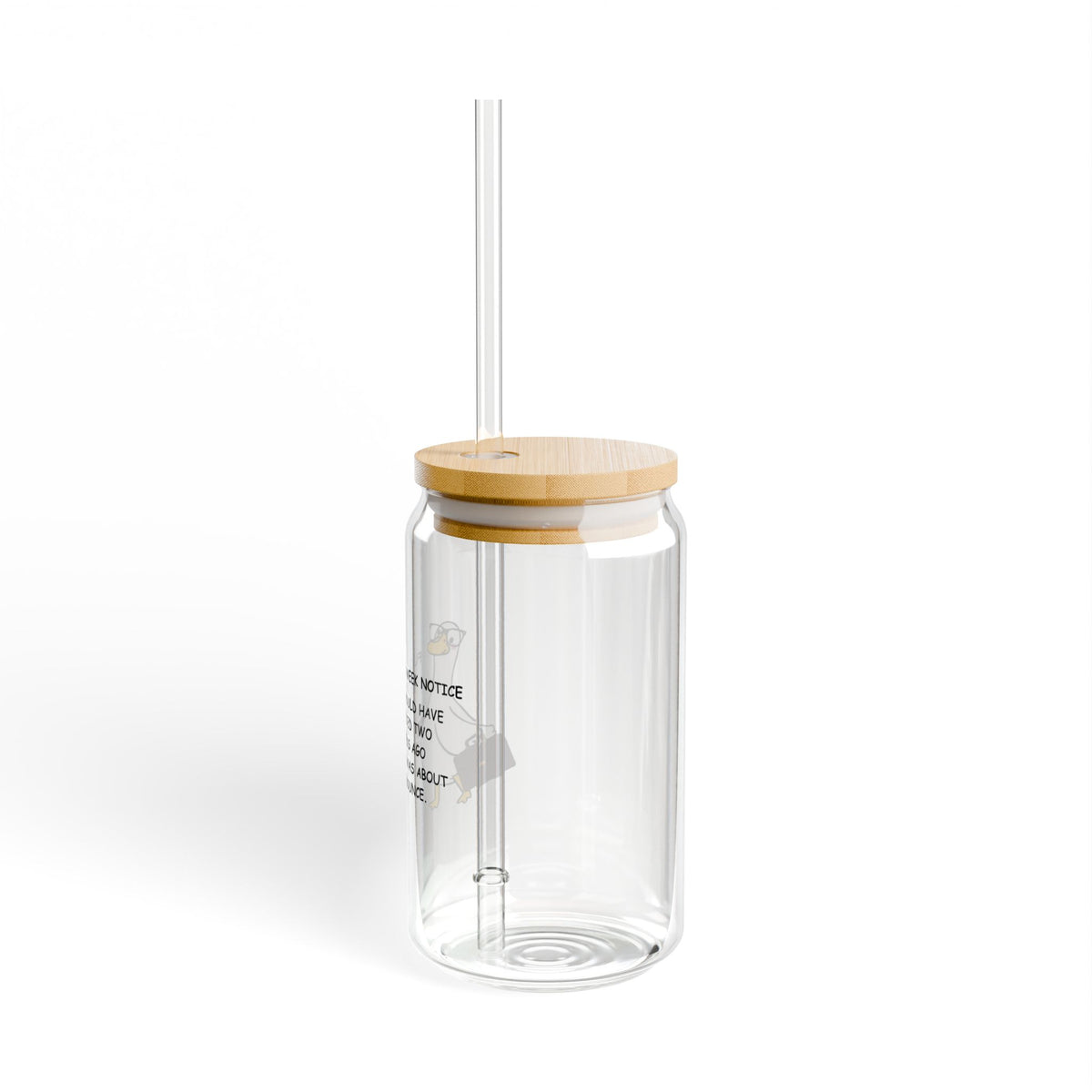 F*ck A Two Week Notice Glass Tumblr 16 oz