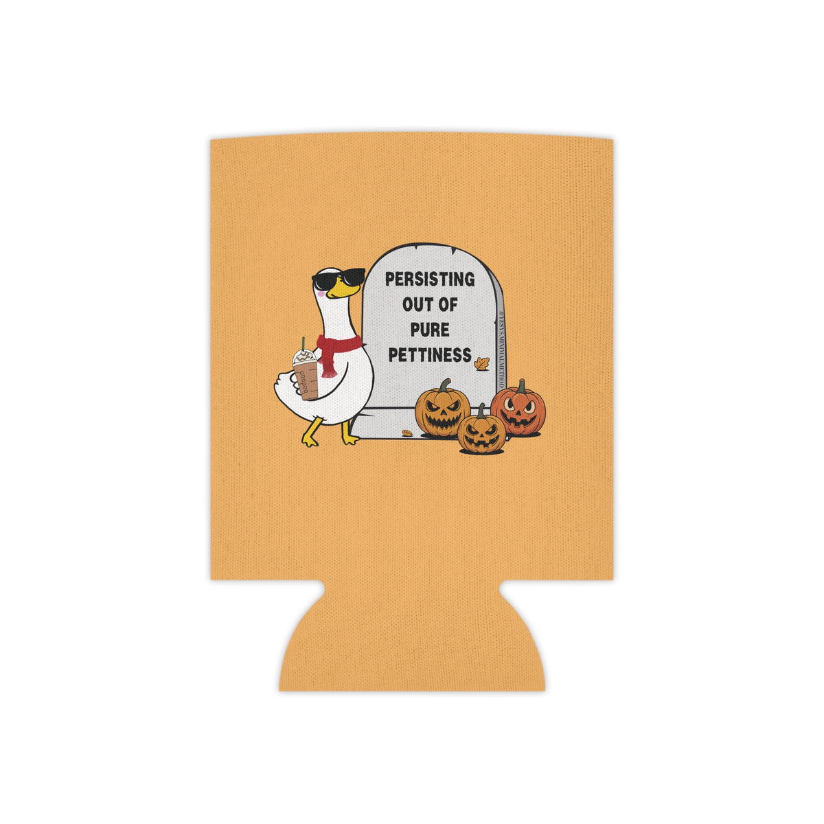 Halloween Goose Can Cooler – "Persisting Out of Pure Pettiness" Cute Spooky Drink Holder