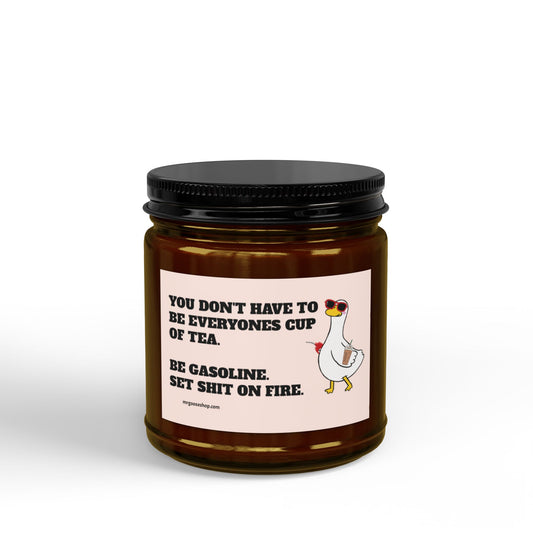 Scented Soy Candle — “You Don't Have To Be ” Amber Jar (4oz & 9oz)