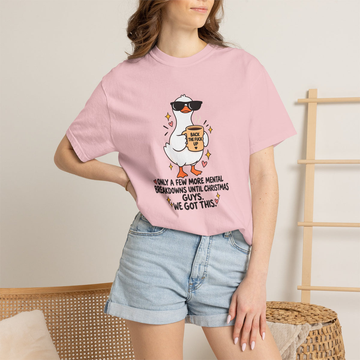 Christmas Stress Duck T-Shirt – "Only a Few More Mental Breakdowns Until Christmas Guys We Got This"