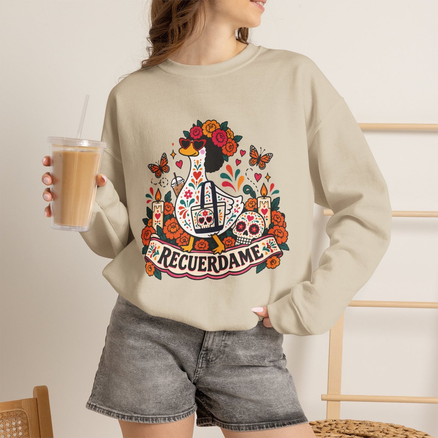 Dia De Los Muertos Recuerdame Crewneck