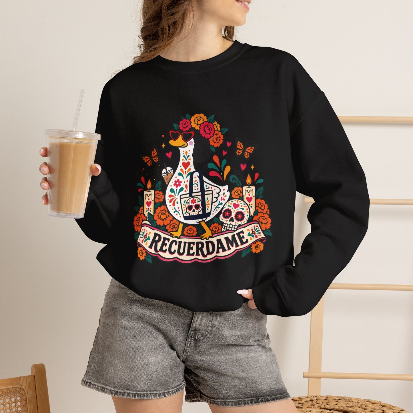 Dia De Los Muertos Recuerdame Crewneck