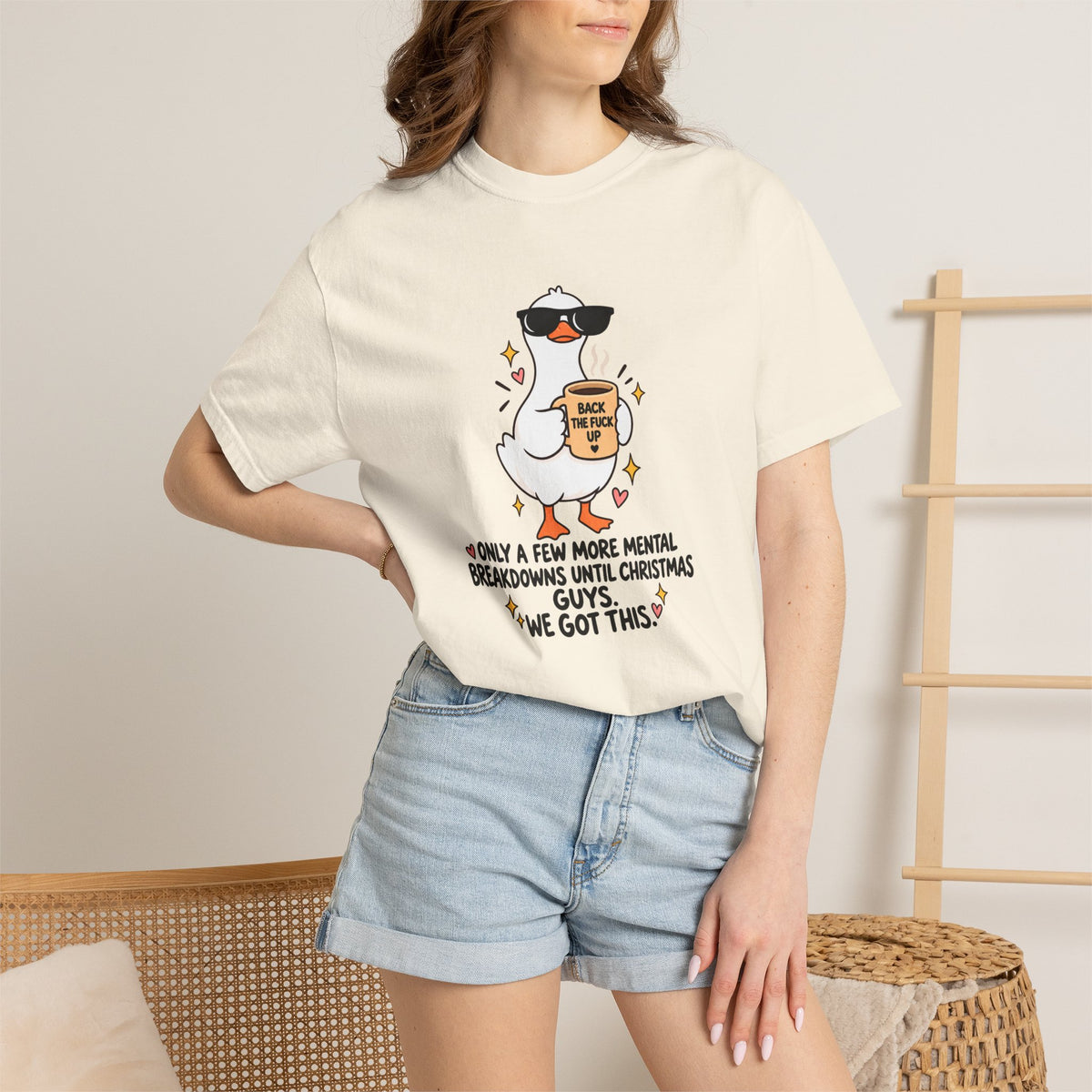 Christmas Stress Duck T-Shirt – "Only a Few More Mental Breakdowns Until Christmas Guys We Got This"