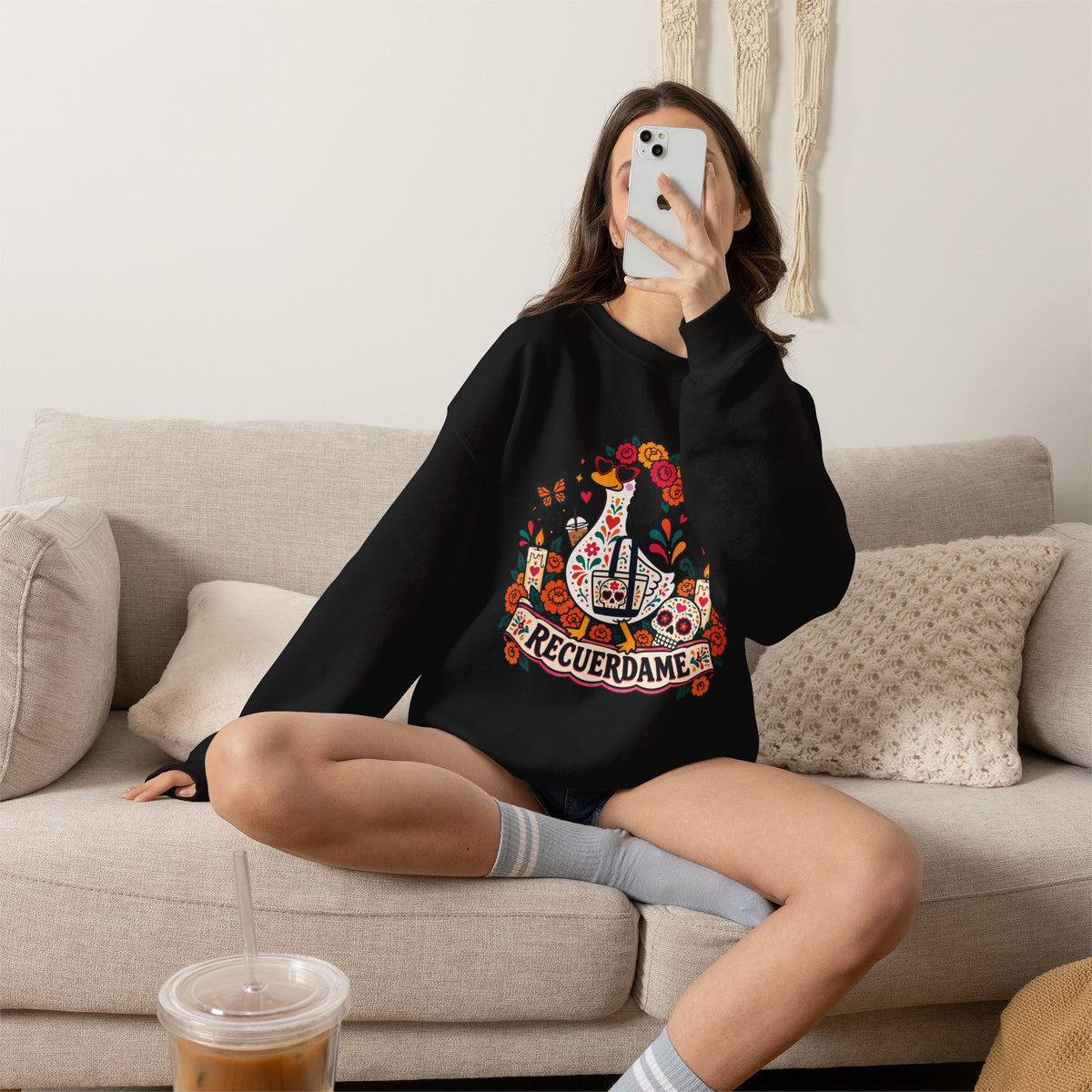 Dia De Los Muertos Recuerdame Crewneck