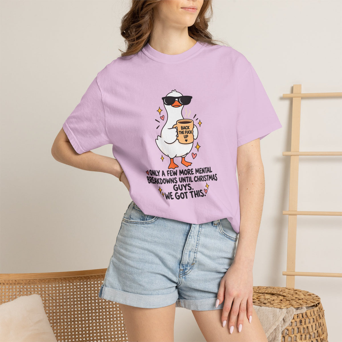 Christmas Stress Duck T-Shirt – "Only a Few More Mental Breakdowns Until Christmas Guys We Got This"