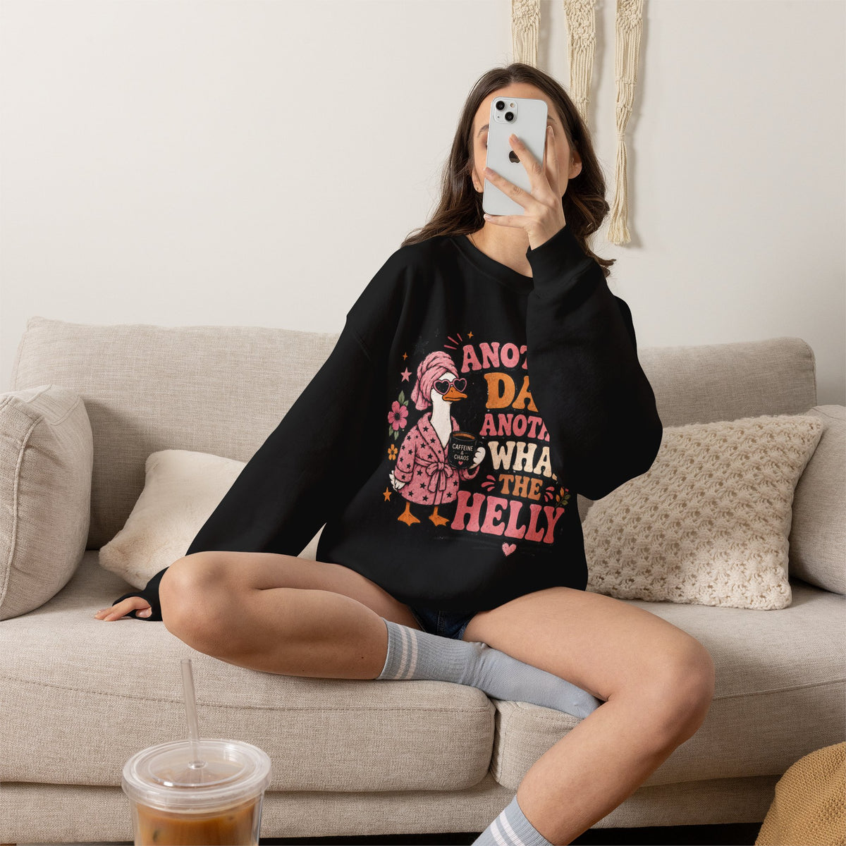 Women's Another Day Another What The Helly Crewneck Sweatshirt