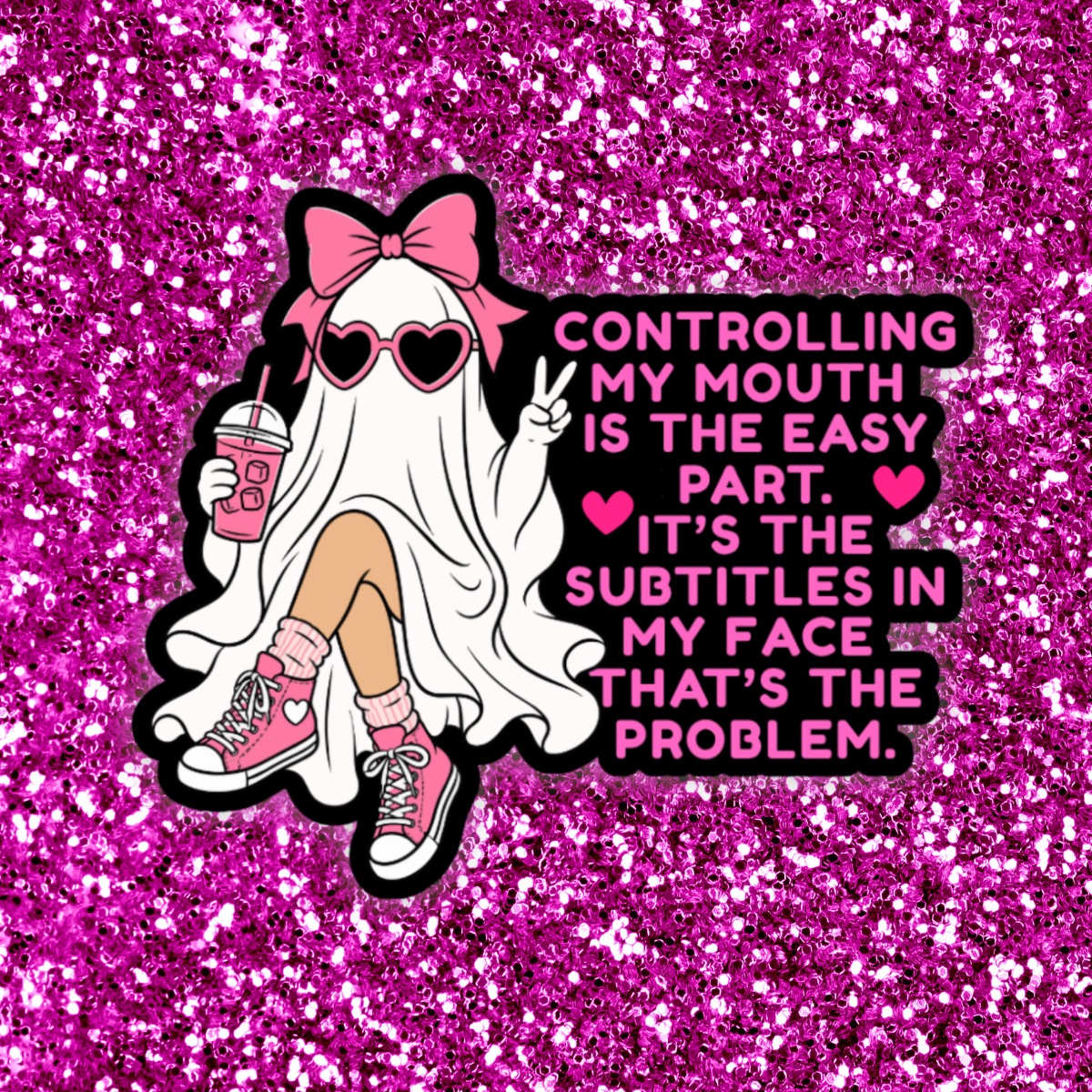 Controlling my mouth sticker 3"