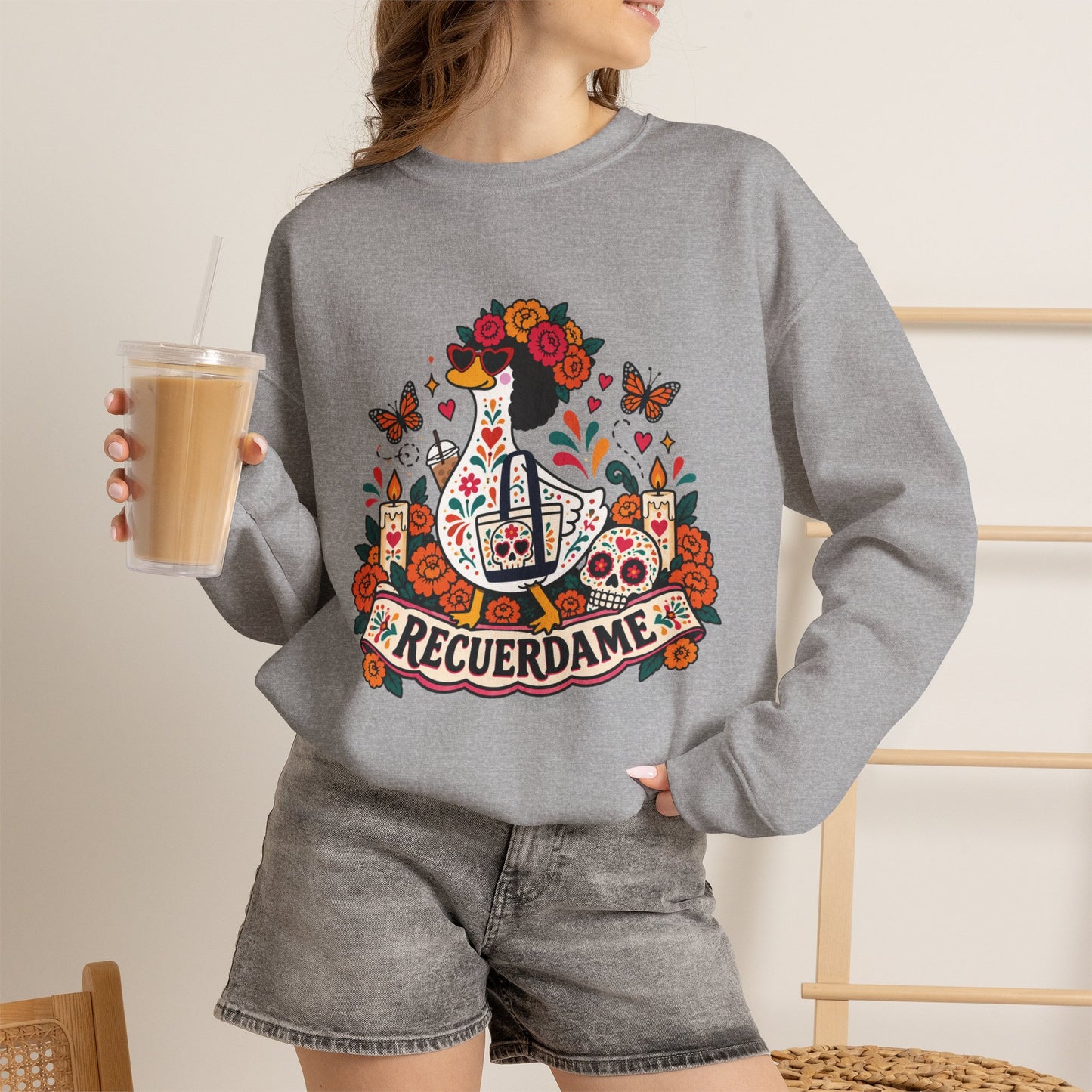 Dia De Los Muertos Recuerdame Crewneck