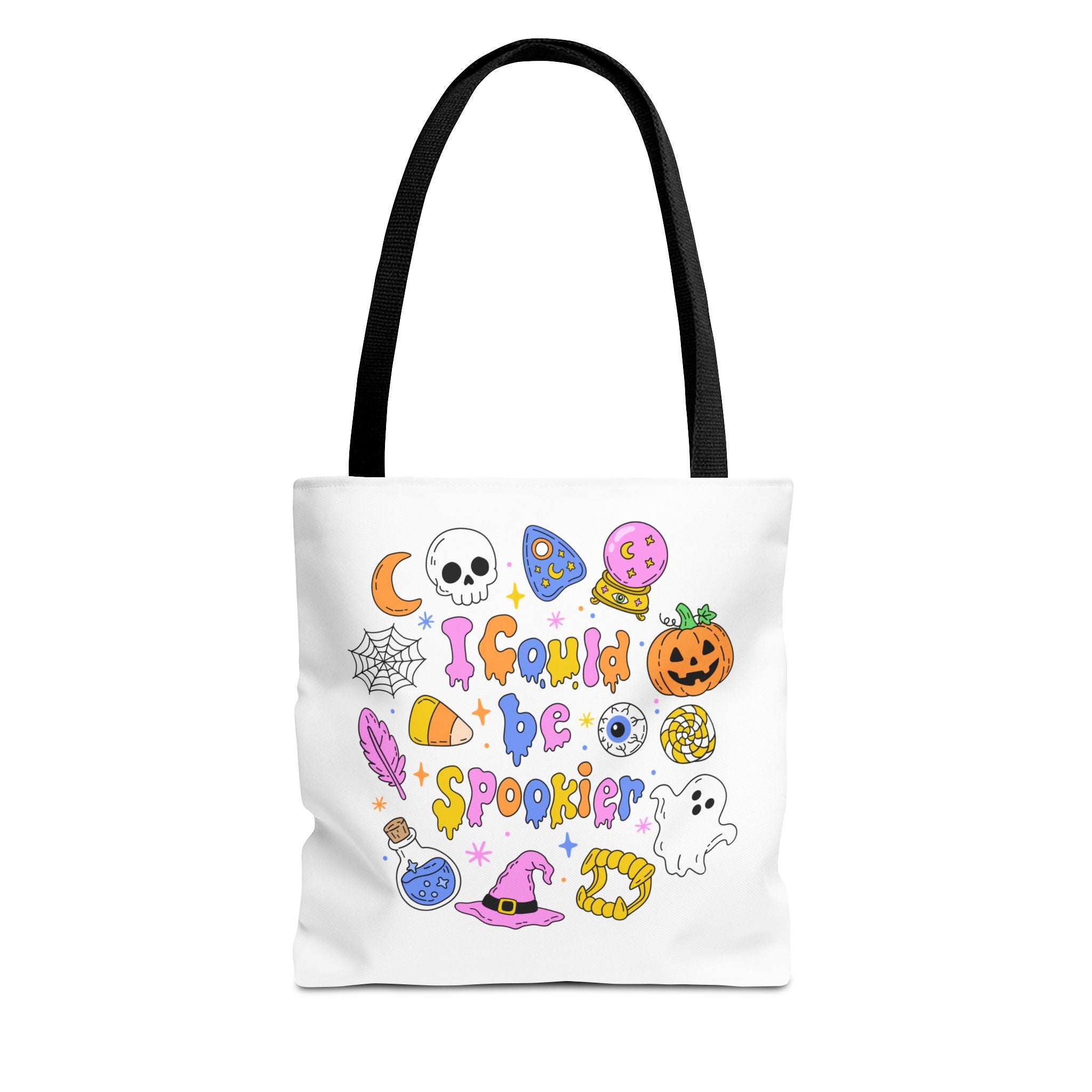 Halloween Doodle Tote Bag — "I Could Be Spookier"