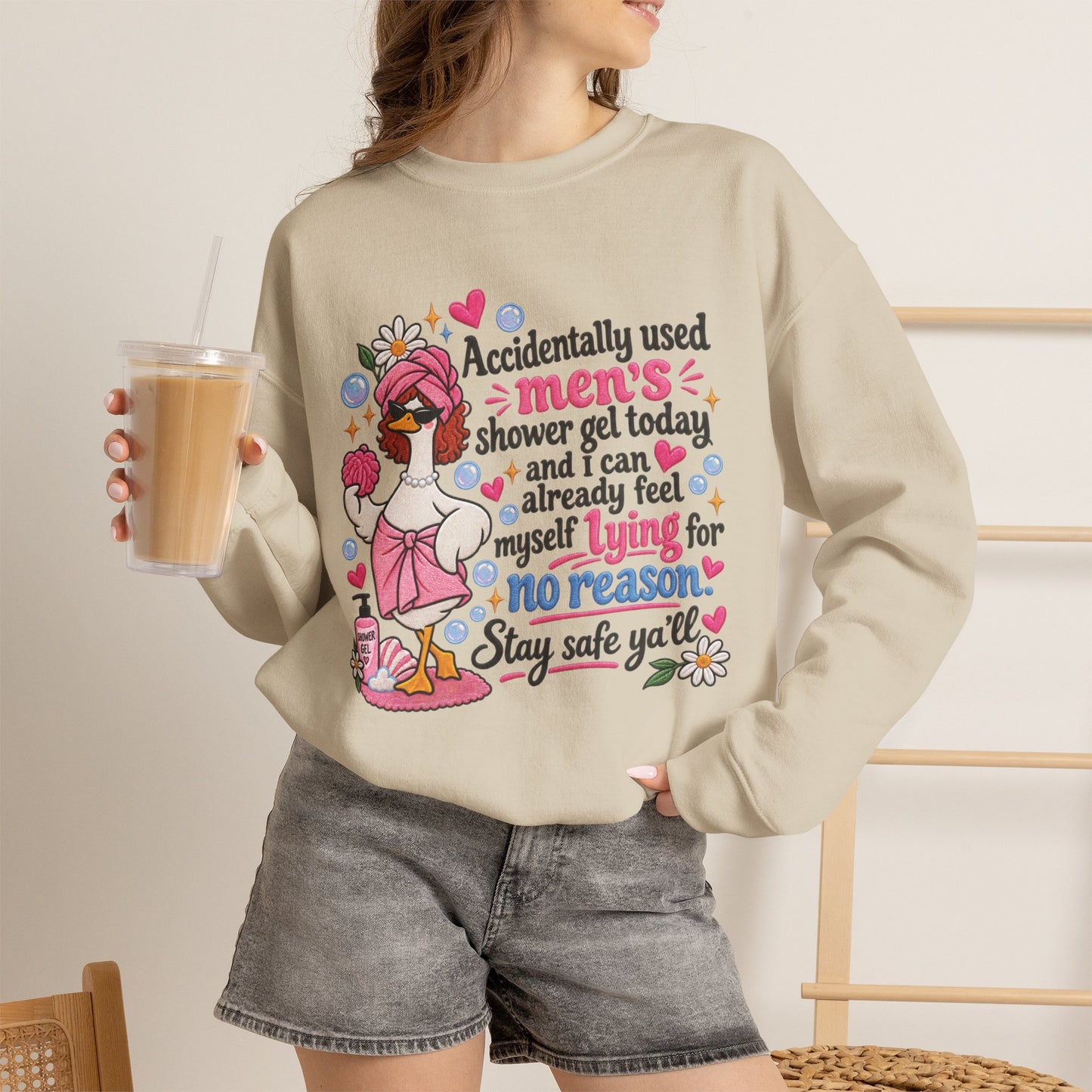 "Accidentally Used Men's Shower Gel" Crewneck