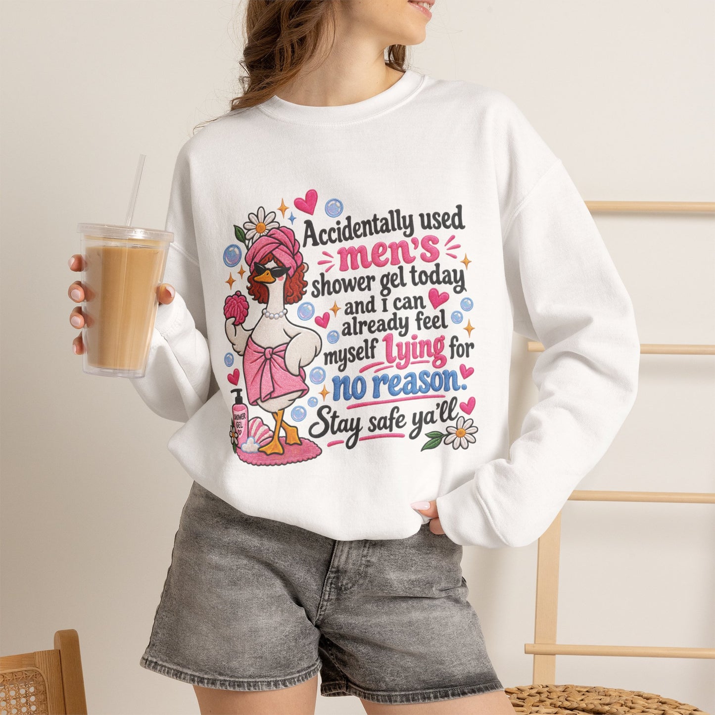 "Accidentally Used Men's Shower Gel" Crewneck