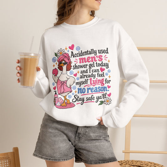 "Accidentally Used Men's Shower Gel" Crewneck