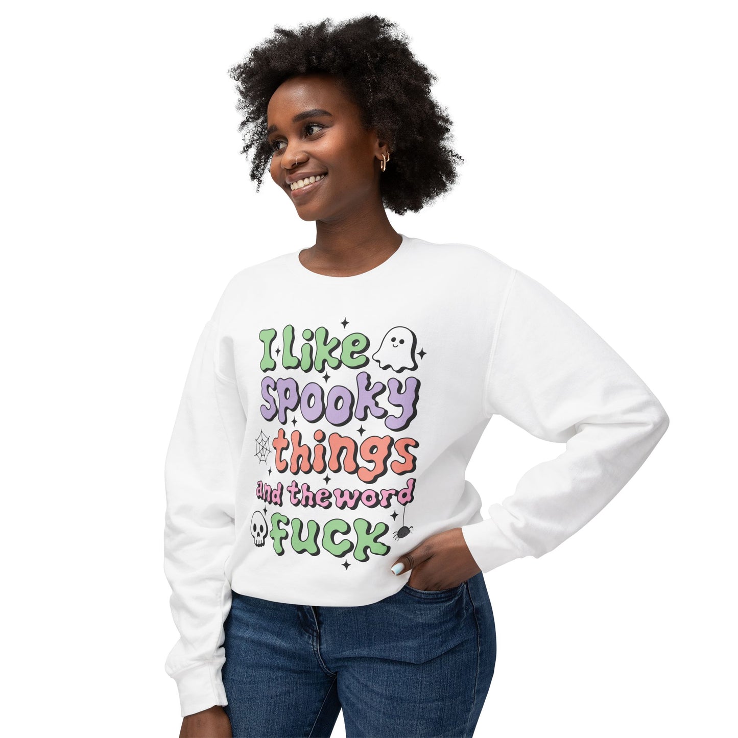 Women's Crewneck "I Like Spooky Things"