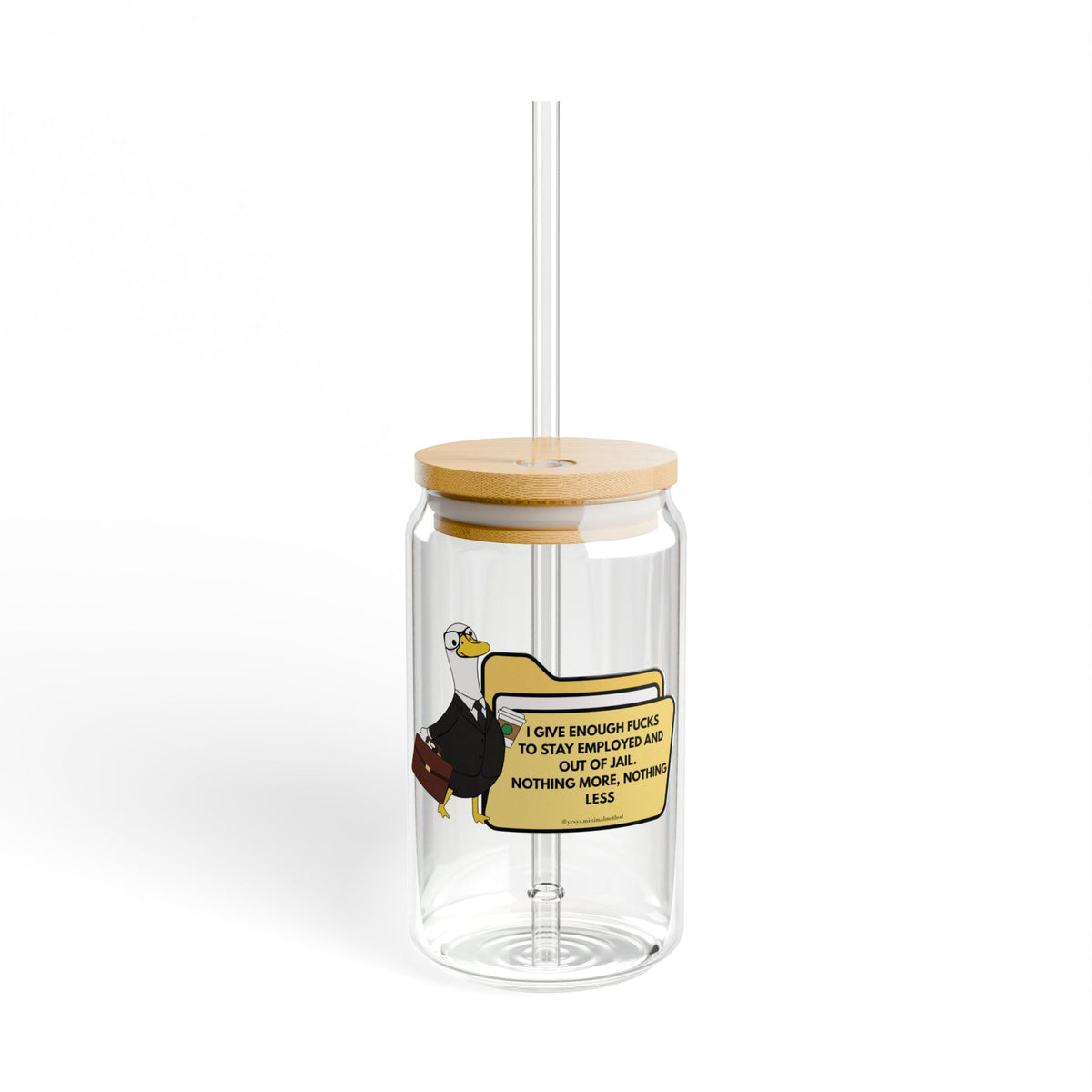 I Give Enough F*cks Glass Tumblr 16 oz