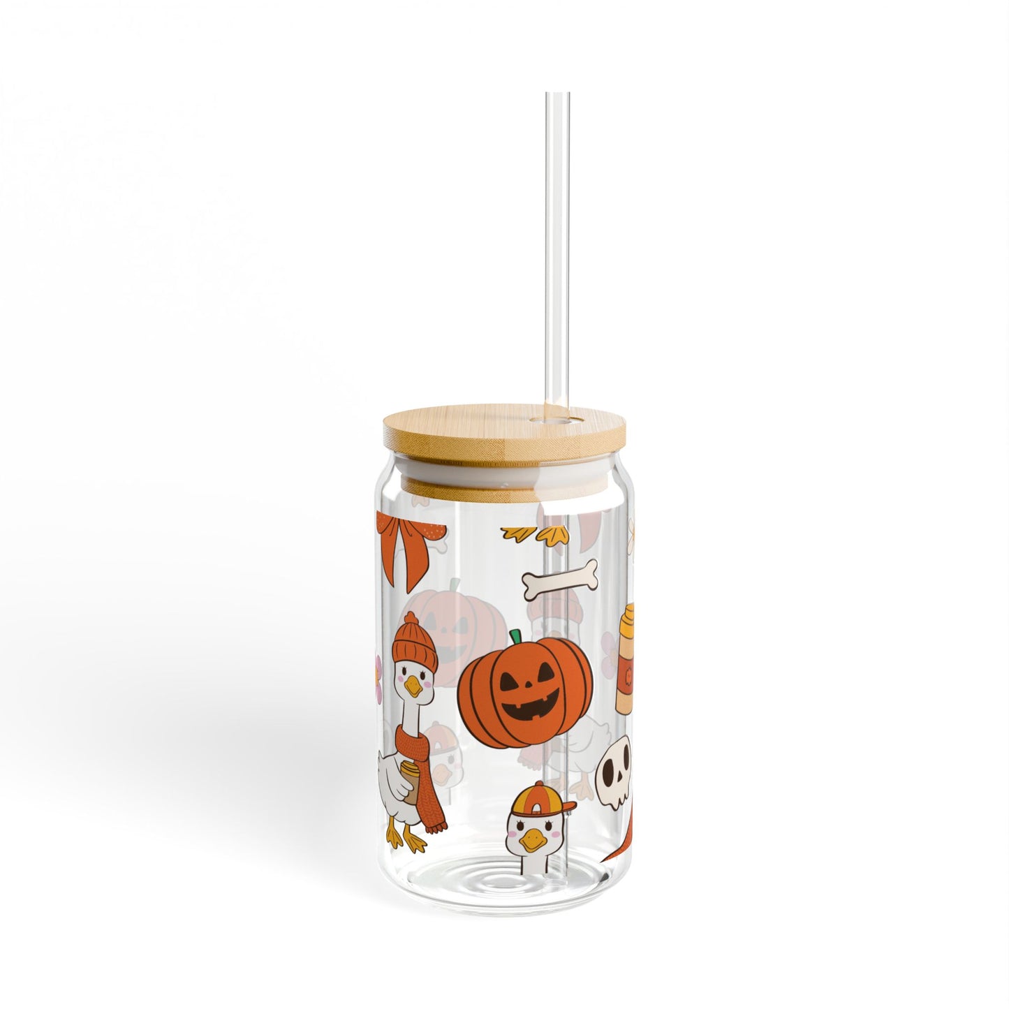 Fall Silly Goose  Glass Tumblr 16 oz