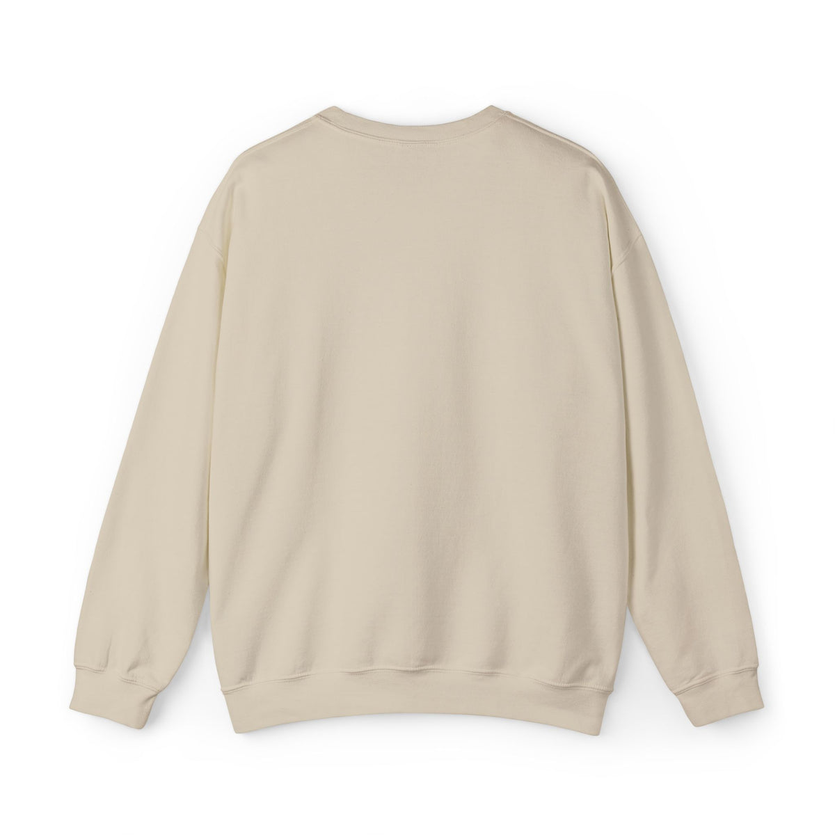 Minimalist Beige Crewneck Sweatshirt with Small Center Text "Whoever Has My Voodoo Doll"
