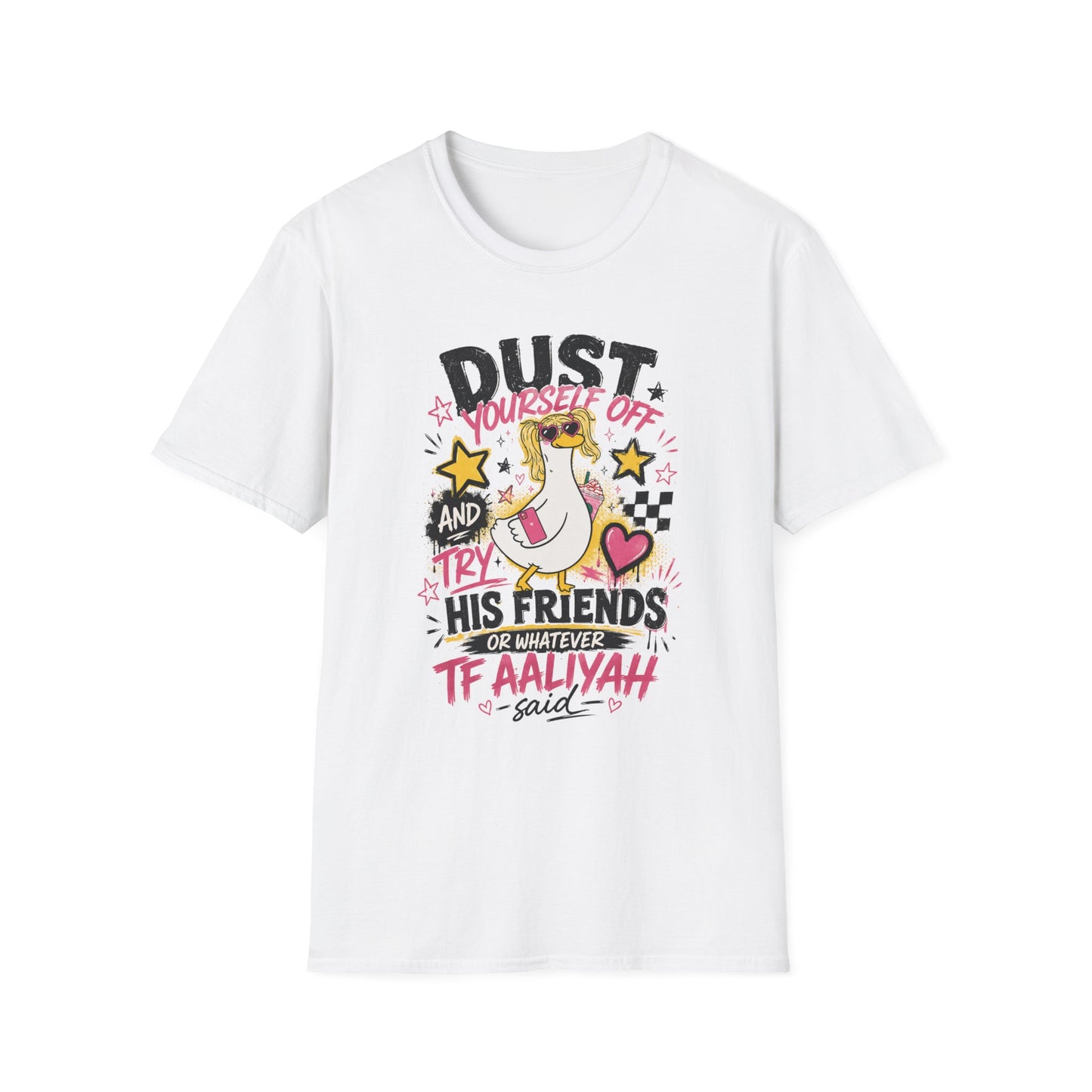 T-Shirt — "Dust Yourself Off" Inspirational Graphic Tee (Unicorn, Motivational Quote)