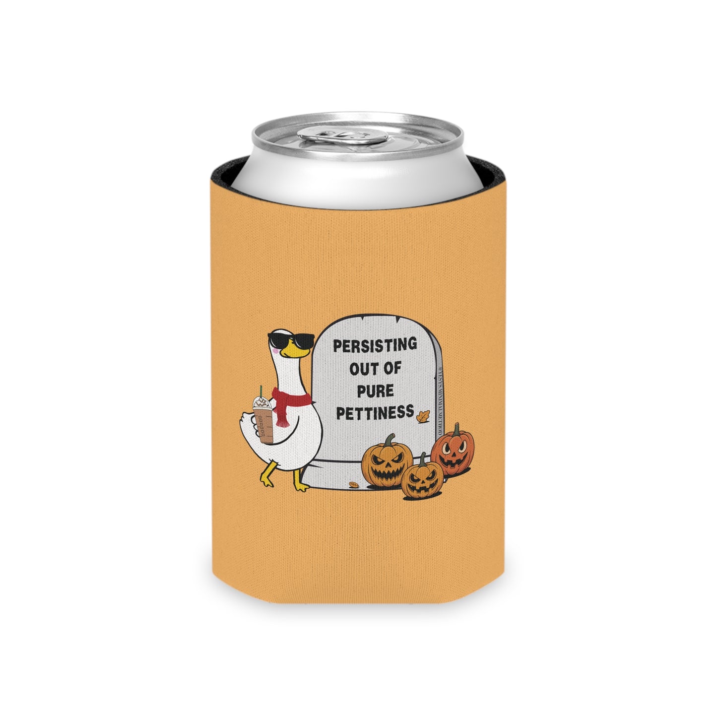Halloween Goose Can Cooler – "Persisting Out of Pure Pettiness" Cute Spooky Drink Holder