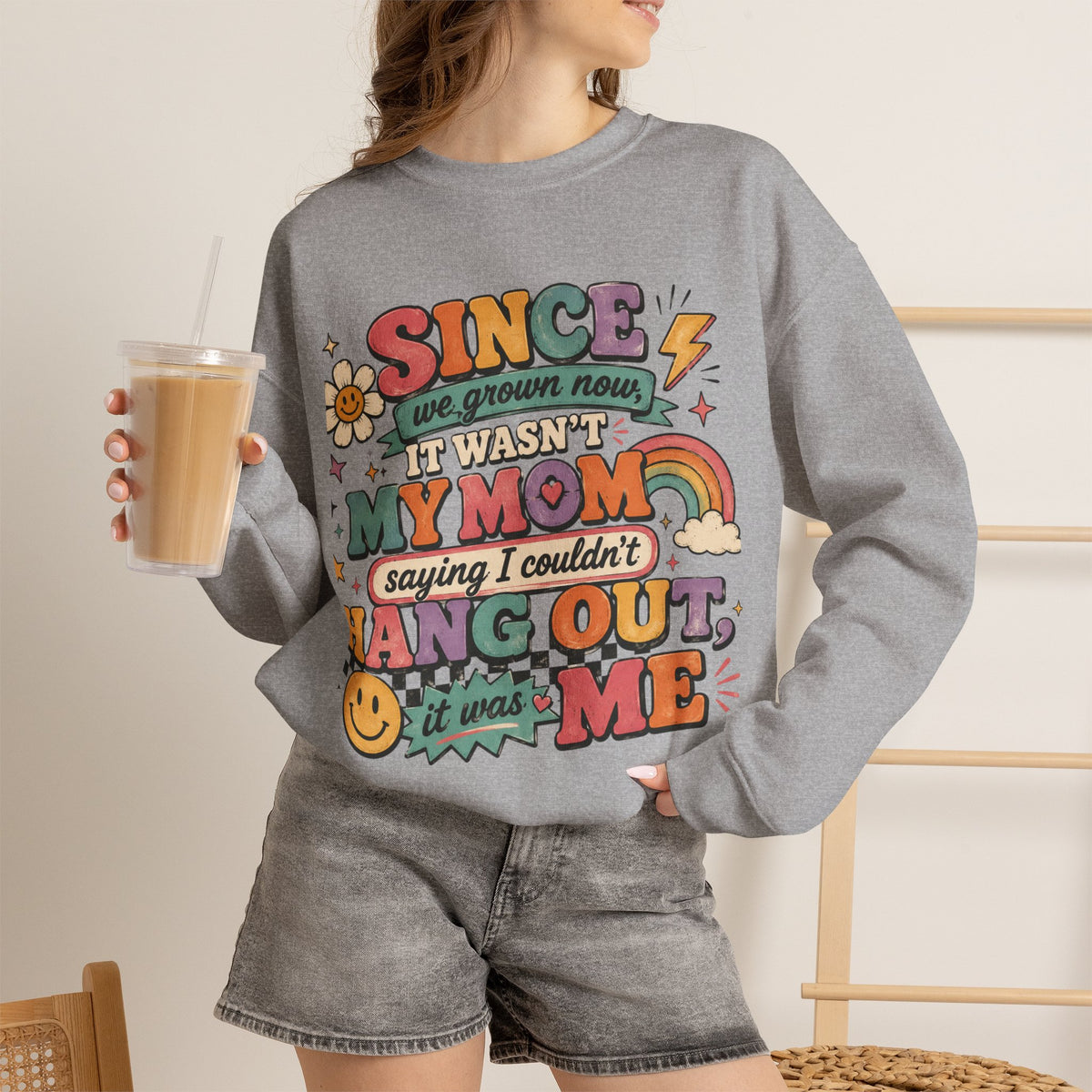 "Since We Grown Now" Graphic Sweatshirt