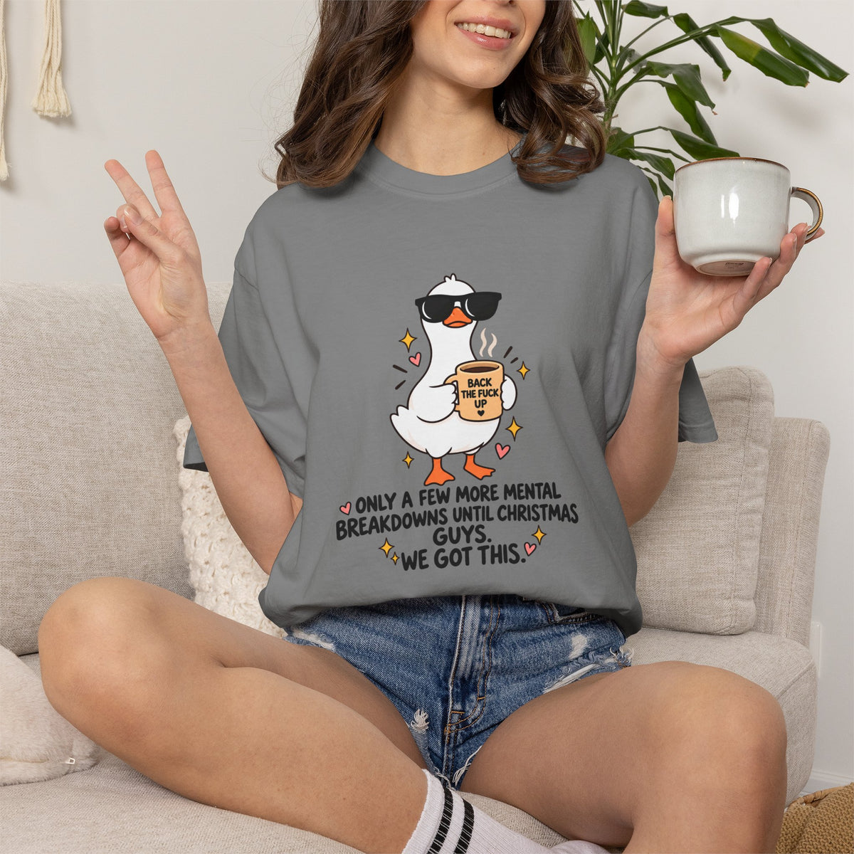 Christmas Stress Duck T-Shirt – "Only a Few More Mental Breakdowns Until Christmas Guys We Got This"