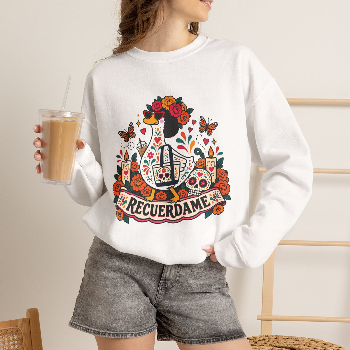 Dia De Los Muertos Recuerdame Crewneck