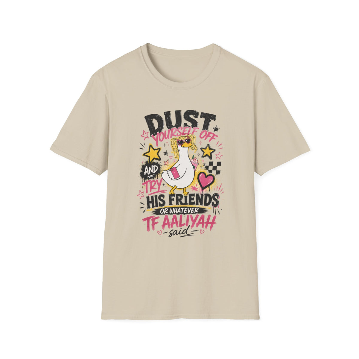 T-Shirt — "Dust Yourself Off" Inspirational Graphic Tee (Unicorn, Motivational Quote)