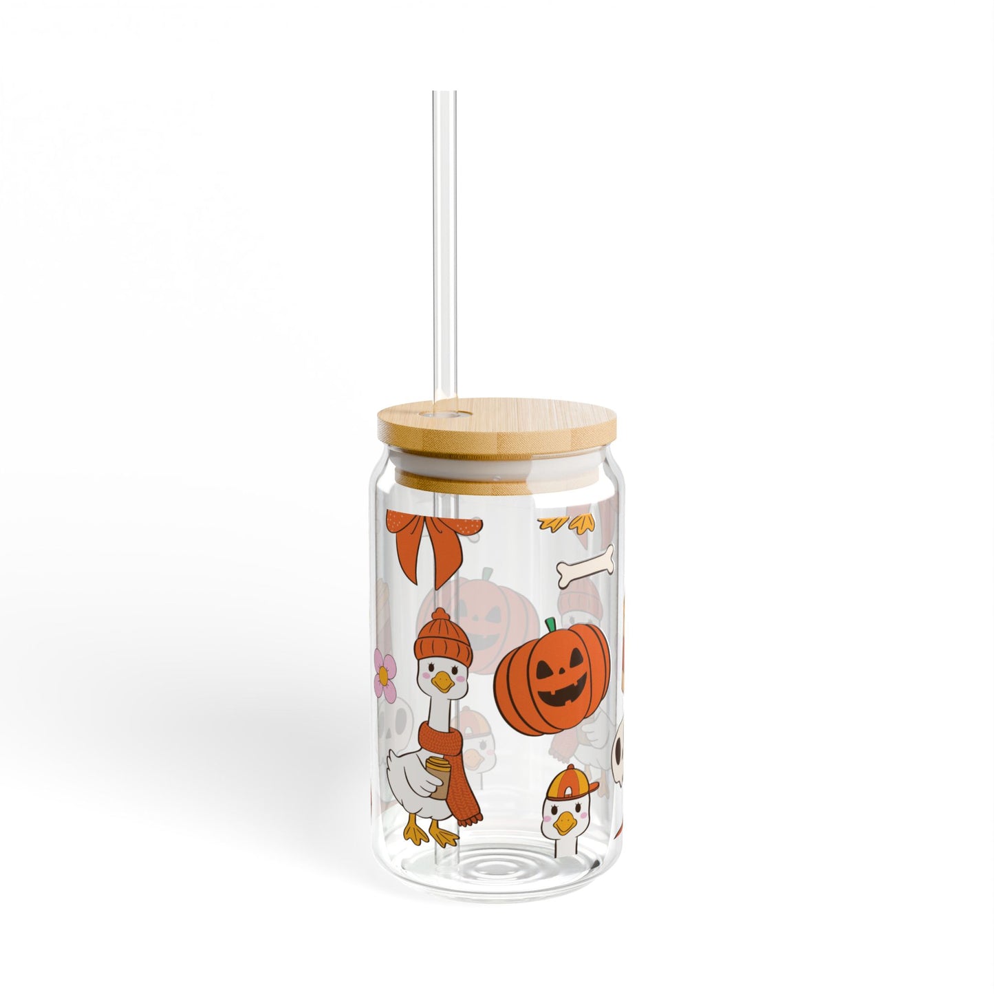 Fall Silly Goose  Glass Tumblr 16 oz