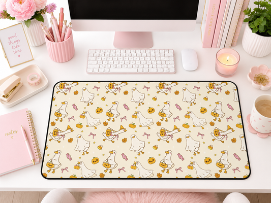 Halloween Goose Desk Mat — Pastel Spooky