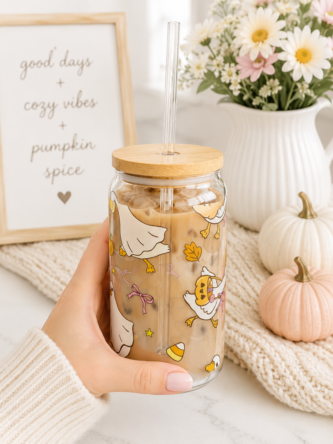 Halloween Silly Goose Glass Tumblr 16 oz
