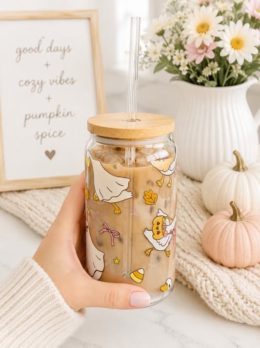 Halloween Silly Goose Glass Tumblr 16 oz