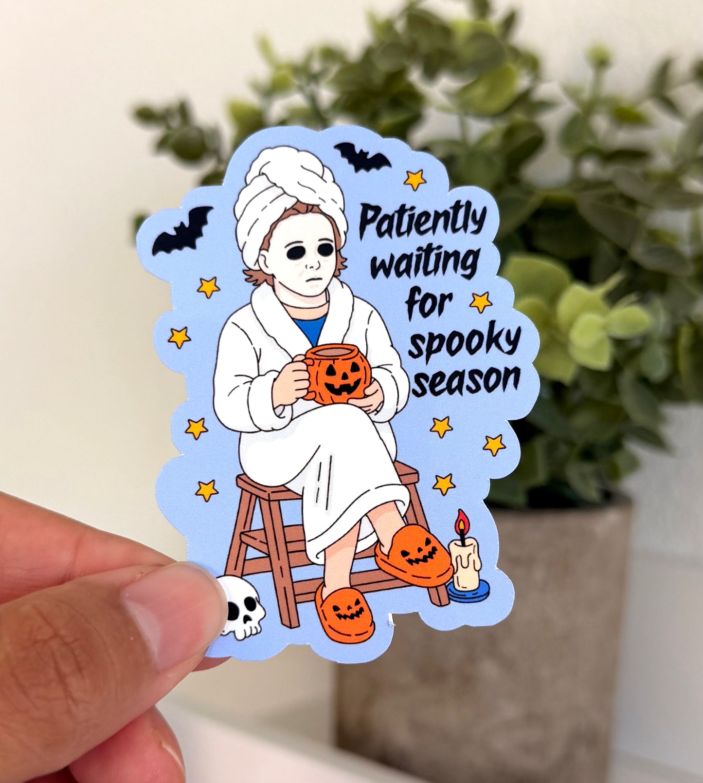 Patiently Waiting For Spooky Season Sticker