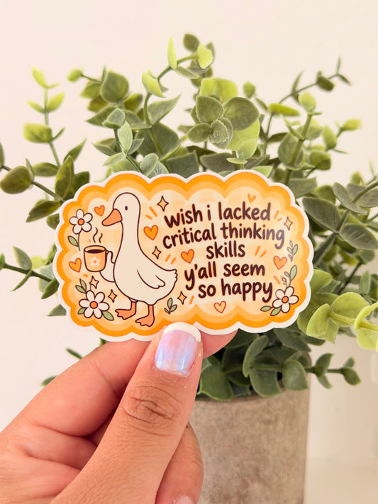 Wish I Lacked Sticker 2.7”