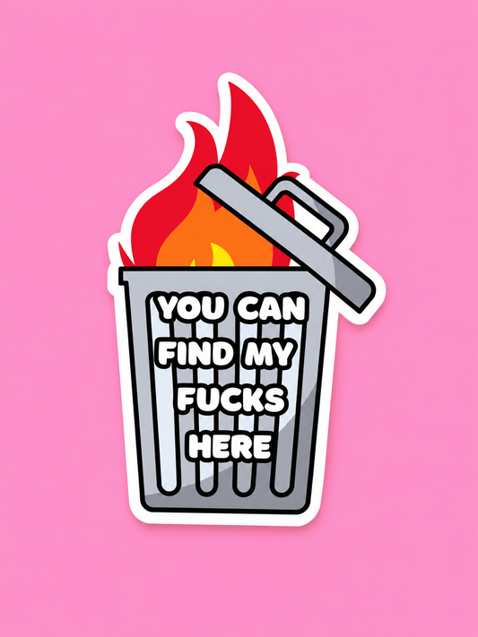 You Can Find My Fcks Here Sticker 2.8”