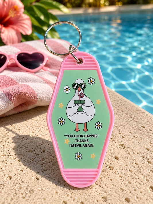 You Look Happier Keychain