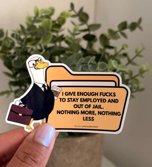 I Give Enough Fcks Sticker 2.7”
