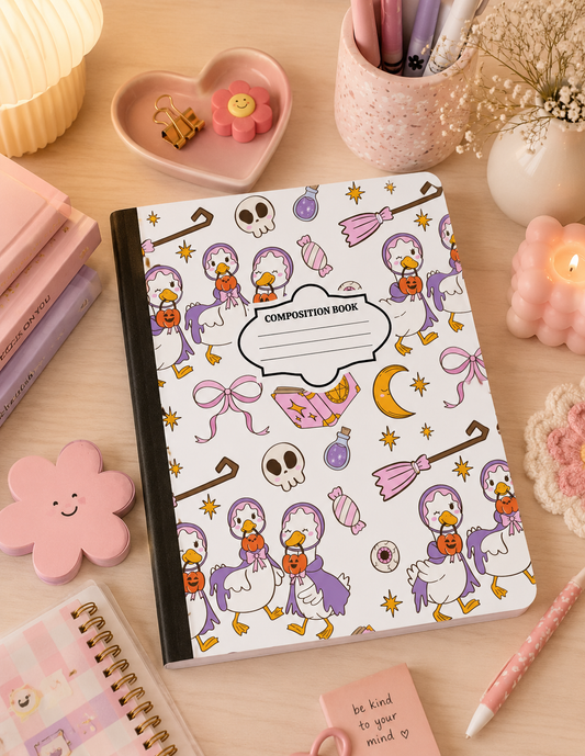 Mr.Goose Composition Book Cute Halloween Goose