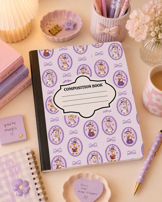 Mr.Goose Composition Book Cute Wizard Goose
