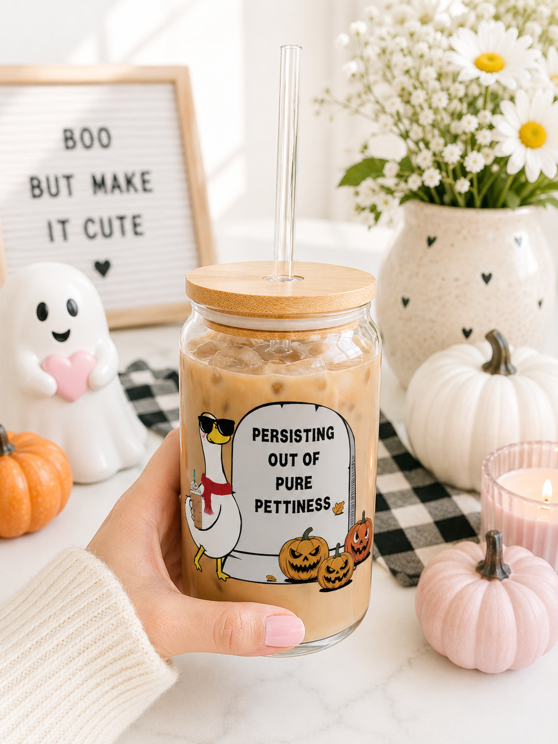 Persisting Out Of Pure Pettiness Slipper Glass 16 oz